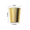 24 Gold 9 oz Metallic Honeycomb All Purpose Paper Cups Party Events Tableware